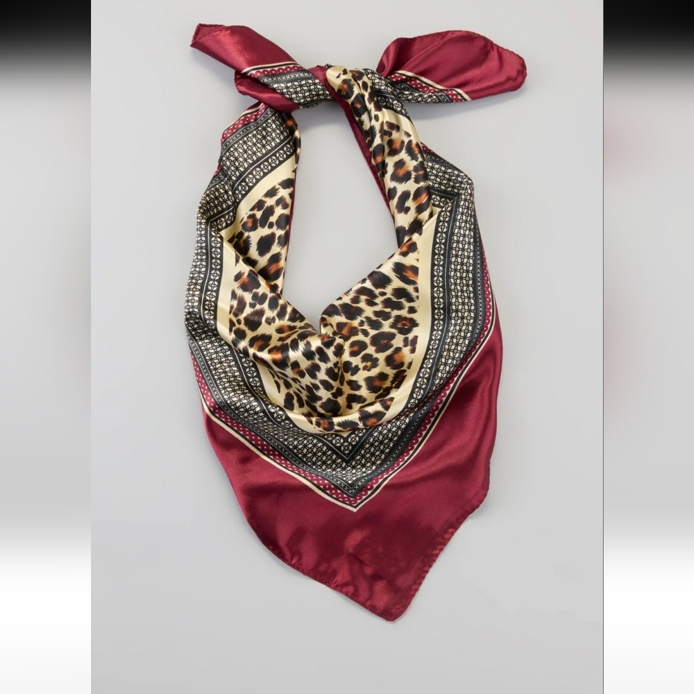 Wild Side Leopard Satin Scarf